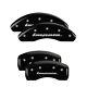 Mgp Caliper Covers Set Of 4 Black Finish Silver Impala