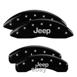 MGP Caliper Covers Set of 4 Black finish Silver JEEP