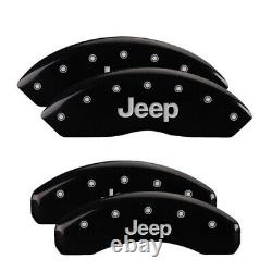 MGP Caliper Covers Set of 4 Black finish Silver JEEP