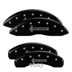 MGP Caliper Covers Set of 4 Black finish Silver Lincoln