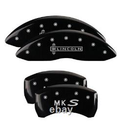 MGP Caliper Covers Set of 4 Black finish Silver Lincoln / MKS