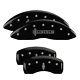 Mgp Caliper Covers Set Of 4 Black Finish Silver Lincoln / Star Logo