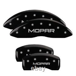 MGP Caliper Covers Set of 4 Black finish Silver MOPAR