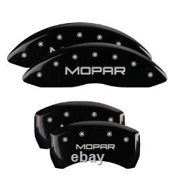 MGP Caliper Covers Set of 4 Black finish Silver MOPAR