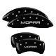 Mgp Caliper Covers Set Of 4 Black Finish Silver Mopar