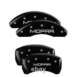 MGP Caliper Covers Set of 4 Black finish Silver MOPAR