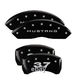 MGP Caliper Covers Set of 4 Black finish Silver Mustang / 3.7