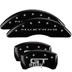 MGP Caliper Covers Set of 4 Black finish Silver Mustang / GT (2015)
