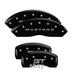 MGP Caliper Covers Set of 4 Black finish Silver Mustang / GT (S197)