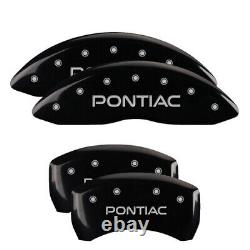 MGP Caliper Covers Set of 4 Black finish Silver Pontiac