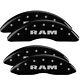 Mgp Caliper Covers Set Of 4 Black Finish Silver Ram