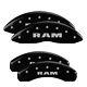 Mgp Caliper Covers Set Of 4 Black Finish Silver Ram