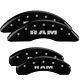 Mgp Caliper Covers Set Of 4 Black Finish Silver Ram