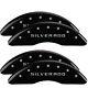 Mgp Caliper Covers Set Of 4 Black Finish Silver Silverado