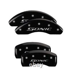 MGP Caliper Covers Set of 4 Black finish Silver Sonic