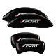Mgp Caliper Covers Set Of 4 Black Finish Silver Sport (bold No Bolts)