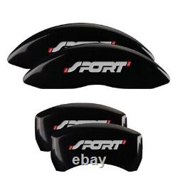 MGP Caliper Covers Set of 4 Black finish Silver Sport (Bold No Bolts)