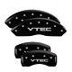 Mgp Caliper Covers Set Of 4 Black Finish Silver Vtec