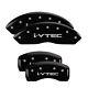 Mgp Caliper Covers Set Of 4 Black Finish Silver I-vtec