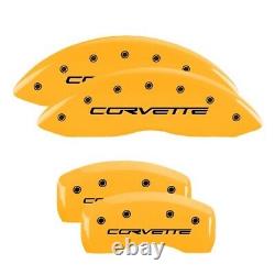 MGP Caliper Covers Set of 4 Yellow finish Black Corvette (C6)
