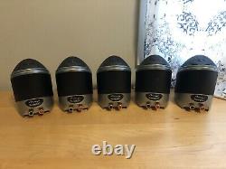 MIRAGE NANOSAT Speakers Five (5) speaker set black and silver finish