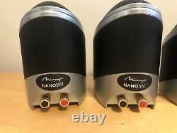 MIRAGE NANOSAT Speakers Five (5) speaker set black and silver finish