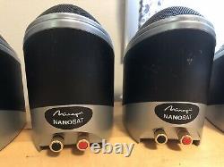 MIRAGE NANOSAT Speakers Five (5) speaker set black and silver finish