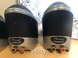 MIRAGE NANOSAT Speakers Five (5) speaker set black and silver finish