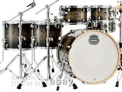 Mapex ARMORY 6 pc Studioease FAST Shell Pack, Black Dawn with Chrome Finish