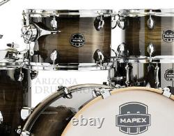 Mapex ARMORY 6 pc Studioease FAST Shell Pack, Black Dawn with Chrome Finish