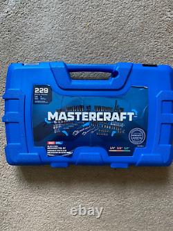 Mastercraft Socket Set, 229-pc, SAE / Metric, CRV, Black Steel Finish