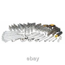 Mechanics Tool Set 200-Piece Polished Chrome Finish 1/4 3/8 1/2 Drive Shop