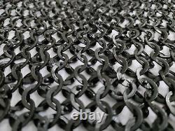 Medieval Chain Mail Sheet 9 mm 15x18 Flat Riveted With Solid Ring & Free Ship