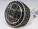 Mens Black Diamond Ring In White Gold Finish Pave Set Pinky Band Ring 4.49 Ct