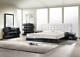 Milan Bedroom Set In Black Finish Zig Zag Design King Size 5 Piece