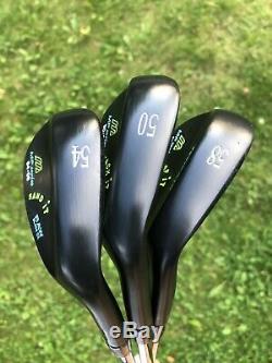 Mizuno Wedge MP Series Set 50, 54, 58 Blacked Out Finish Golf Club Hand Stamped