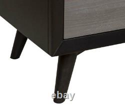 Modern Gray & Black Finish Furniture 5pcs Queen Size Storage Bedroom Set IA49