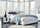 Modern High-gloss White Finish Queen Bedroom Set 3pcs Hudson Global Usa