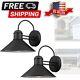 Modern Industrial Outdoor Wall Sconce Set 11 Black Finish For Bright Spaces