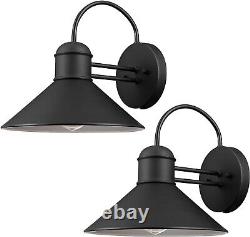 Modern Industrial Outdoor Wall Sconce Set 11 Black Finish for Bright Spaces