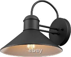 Modern Industrial Outdoor Wall Sconce Set 11 Black Finish for Bright Spaces