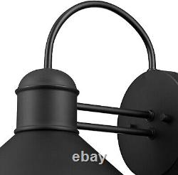 Modern Industrial Outdoor Wall Sconce Set 11 Black Finish for Bright Spaces