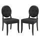 Modway Button Set Of 2 Dining Side Chair With Black Finish Eei-1279-blk