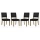 Modway Oblige Wood Set Of 4 Dining Chair With Black Finish Eei-3478-blk