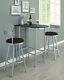 Monarch Contemporary Set Of 2 Bar Stool In Silver And Black Finish I 2332