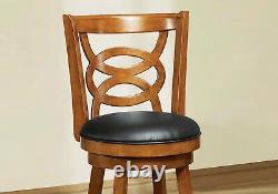 Monarch Transitional Set Of 2 Bar Stool In Oak And Black Finish I 1252