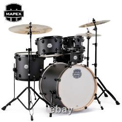 NEW Mapex STORM 5 Piece Fusion Full Size Drum Set Deep Black Finish ST5045FBIZ