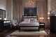 New Modern Furniture 5 Piece Black & Silver Finish Queen King Bedroom Set Il78