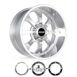 NEW SET OF 4 22 BMF WHEELS PAYBACK 22X10.5 8x170 POLISHED FINISH