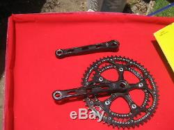 NIB rare ZEUS 2000 black finish crank set with Ti BB factory drilled 53/42 rings